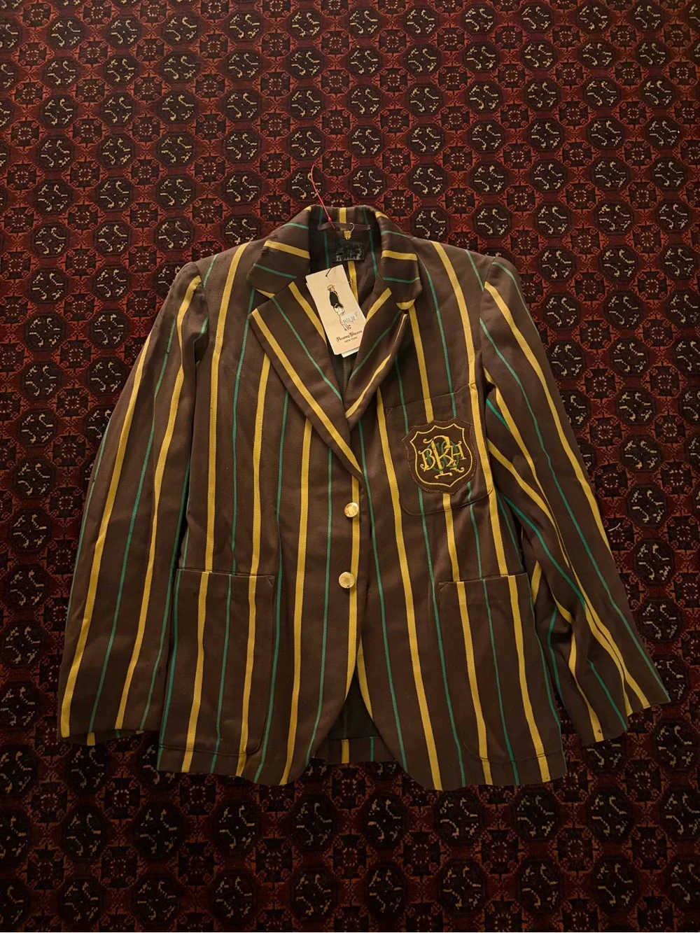 Vintage Striped Boating Blazer Jacket with 